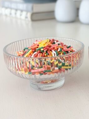 Nespresso Dessert Bowls - Set of 2 Affogato Glass Ribbed Bowls